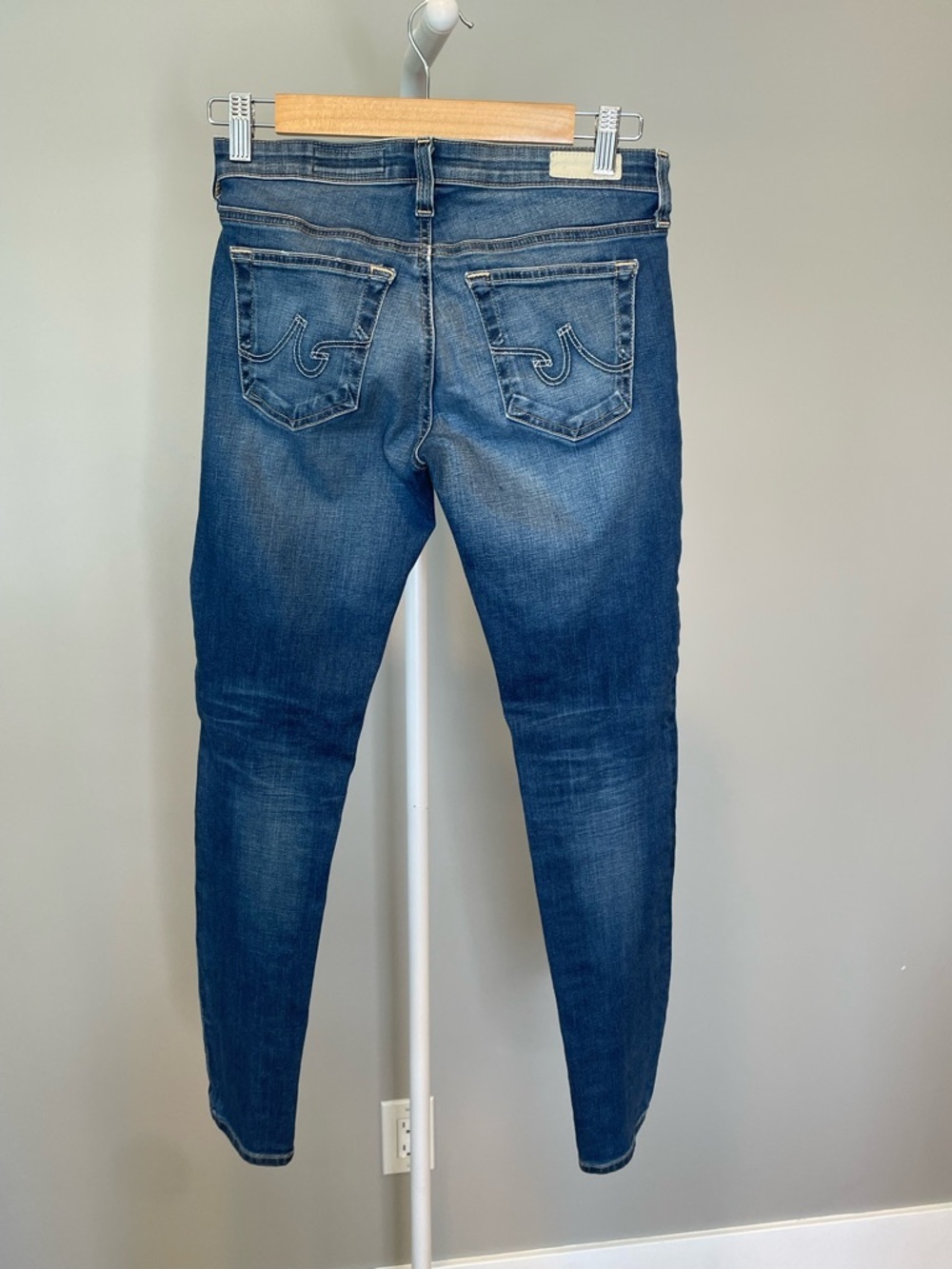 Ag Adriano Goldschmied Skinny Jeans in Dark Blue Wash - Picture 5 of 5